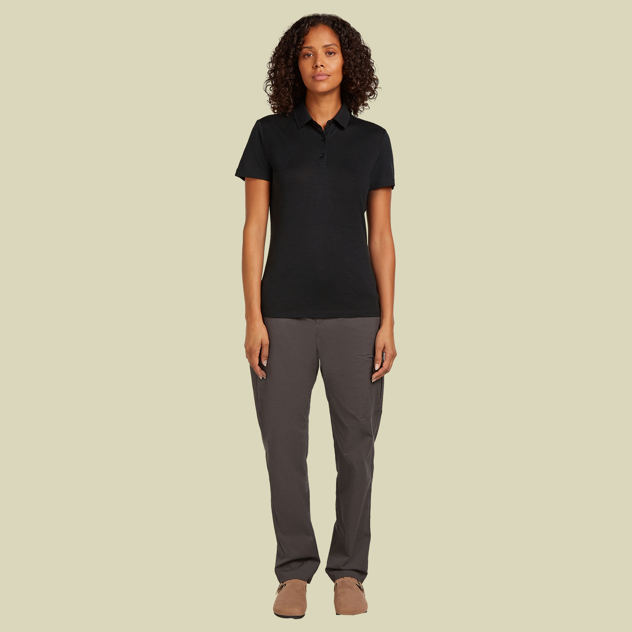 Merino 150 Tech Lite III SS Polo Women XL schwarz - black