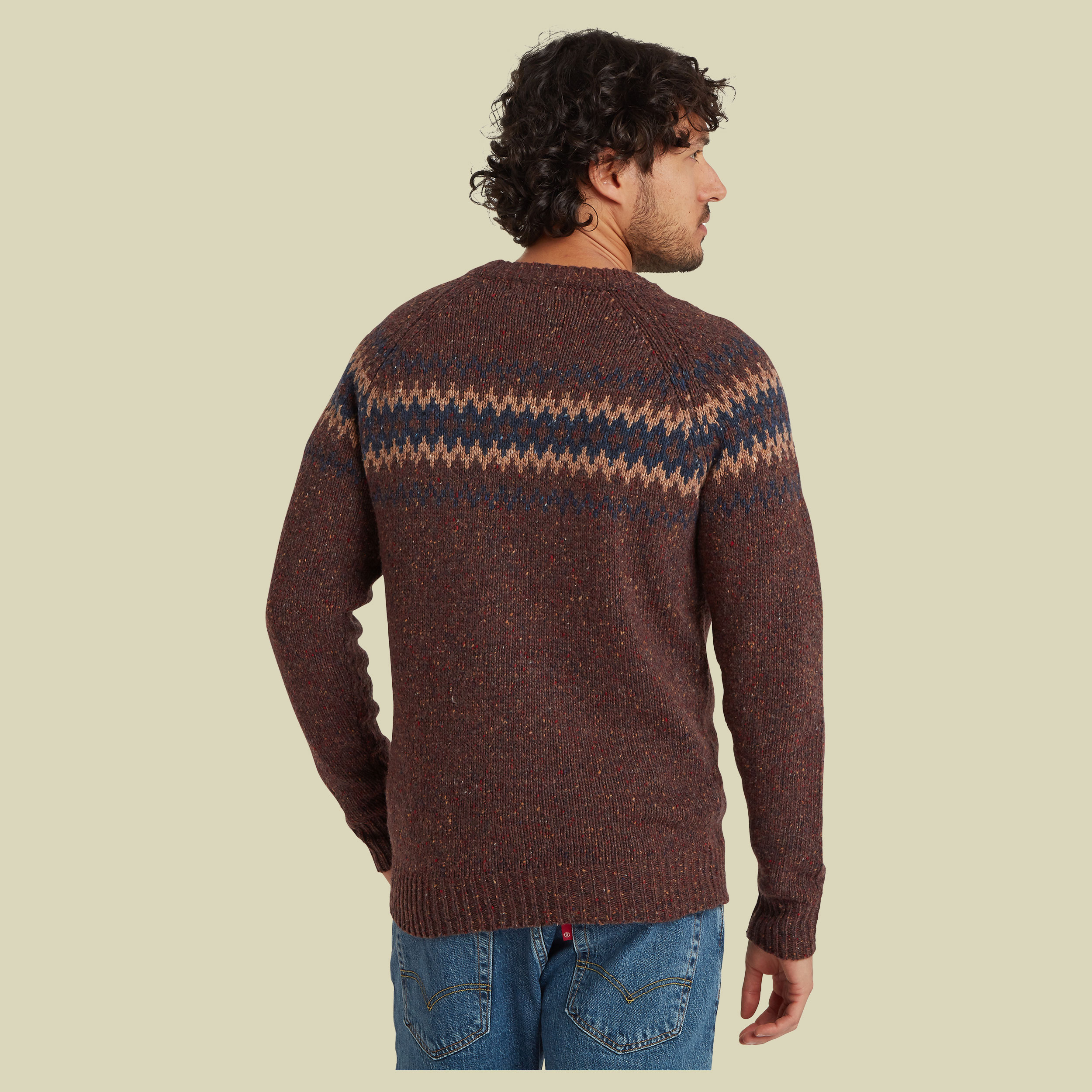 Dumji Crew Sweater Men braun3 XL - Farbe bark