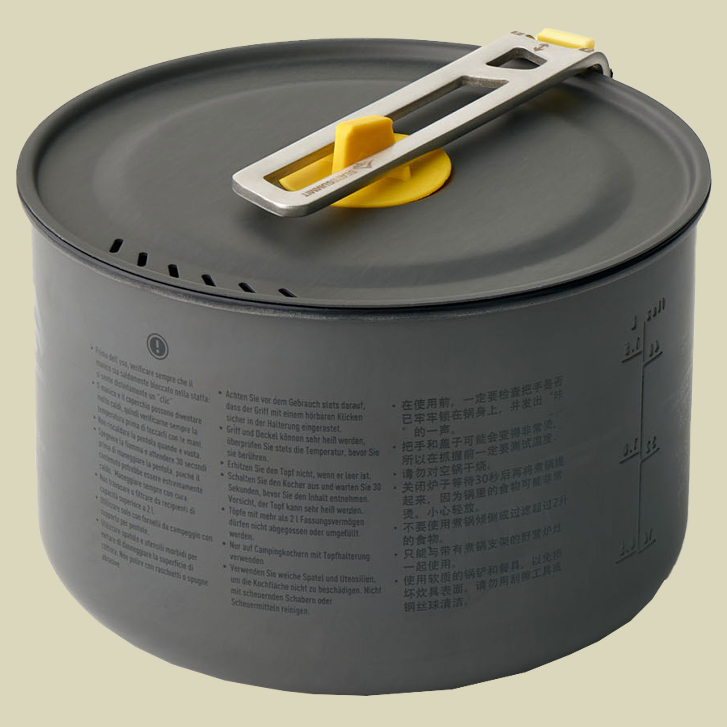 Frontier UL Pot 2L grau - aluminium hard anodised grey