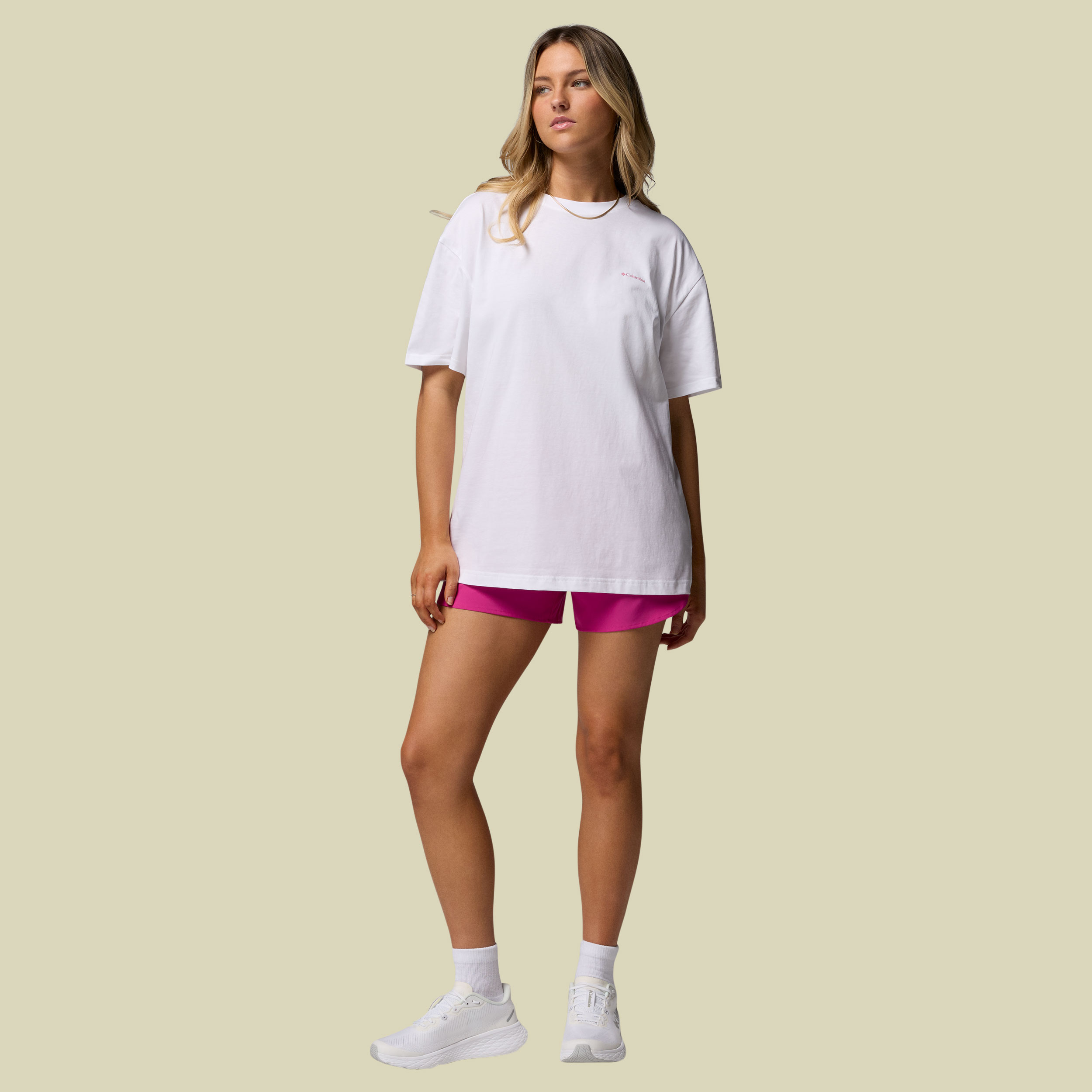 Rolling Bend Graphic Oversized Tee Women XS weiß - white, floral groove