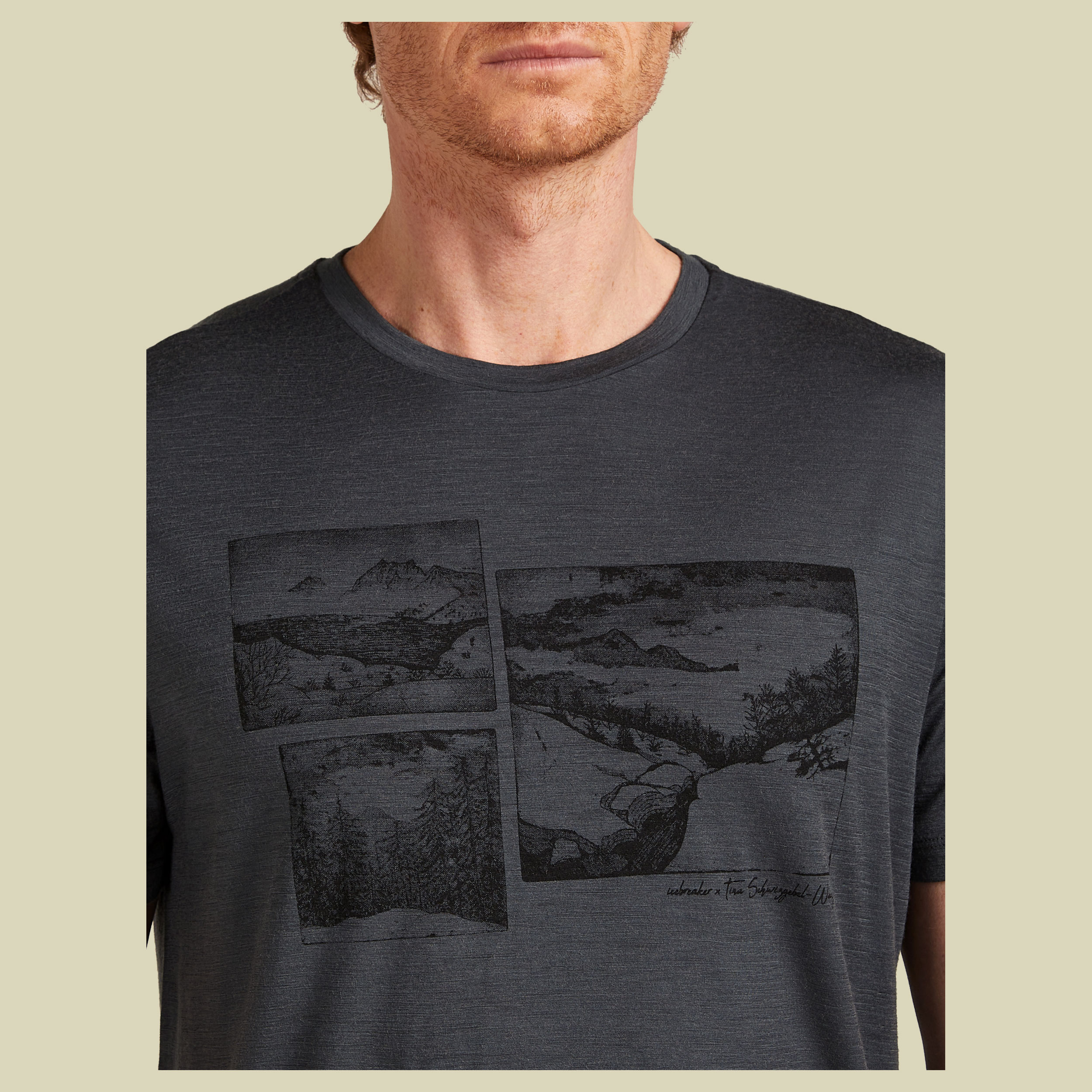 Merino 150 Tech Lite SS Tee Journey Men XXL grau - obsidian