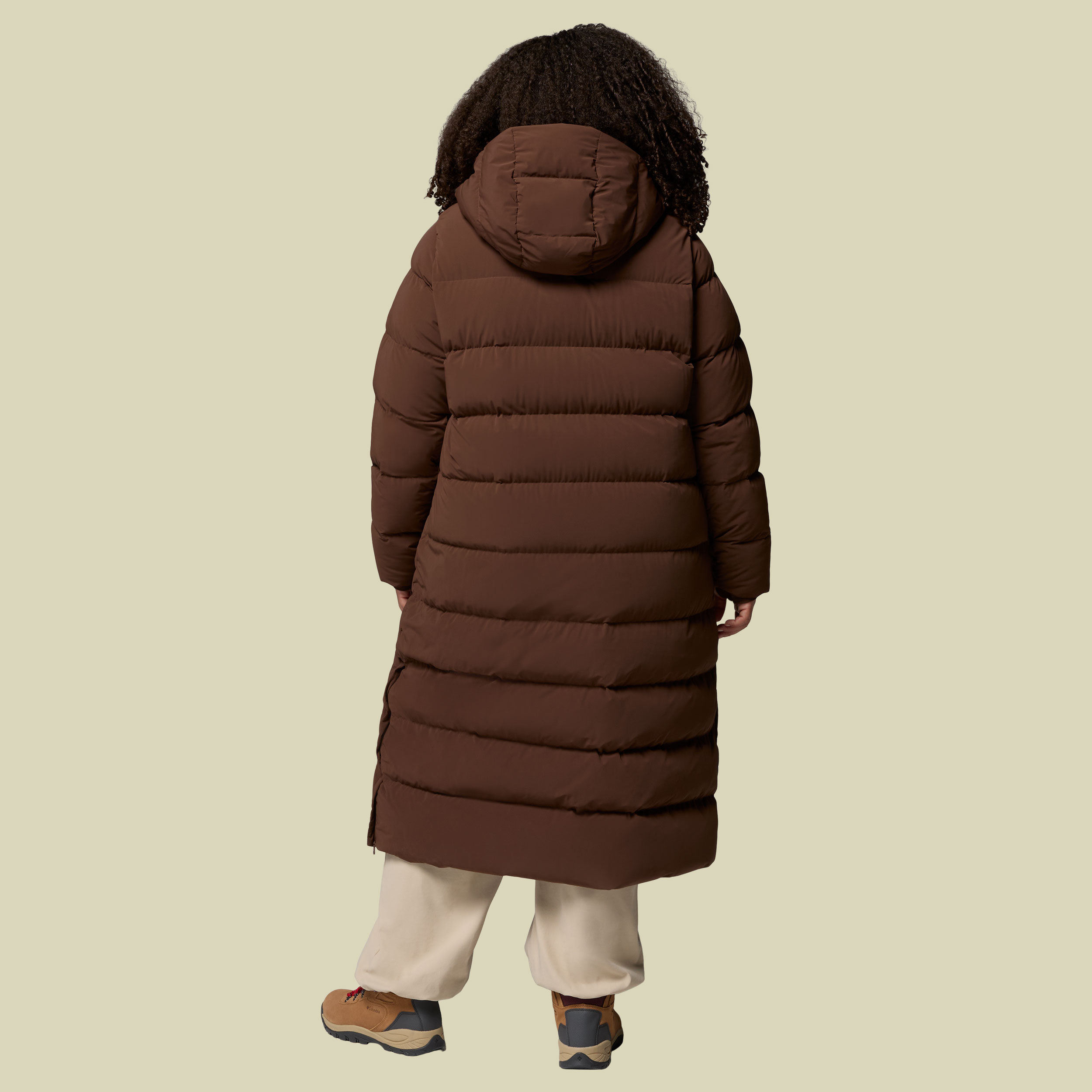 Amaze Puff Long Hooded Jacket Women XS braun - tobacco