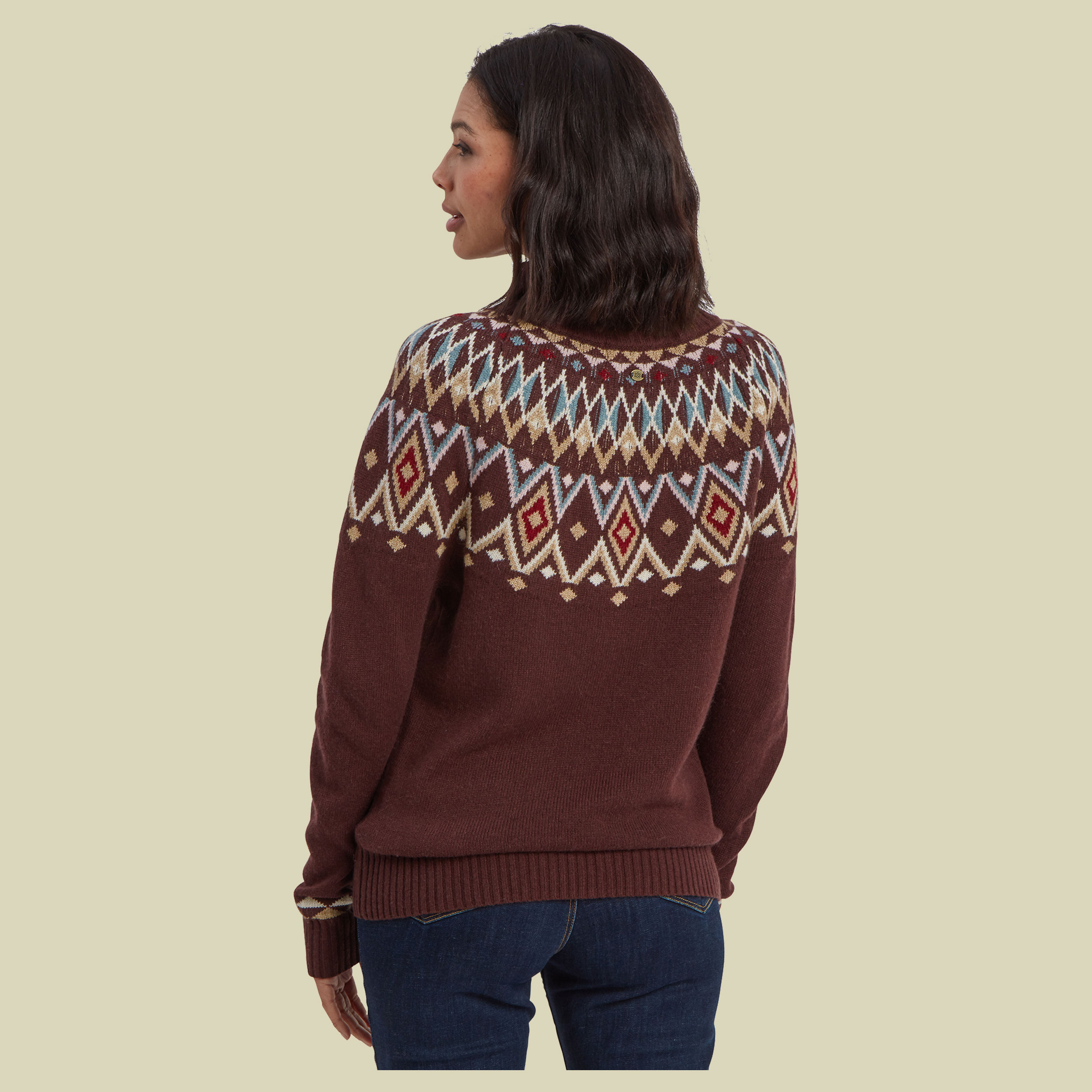 Indu Mock Neck Women rot M - merlot