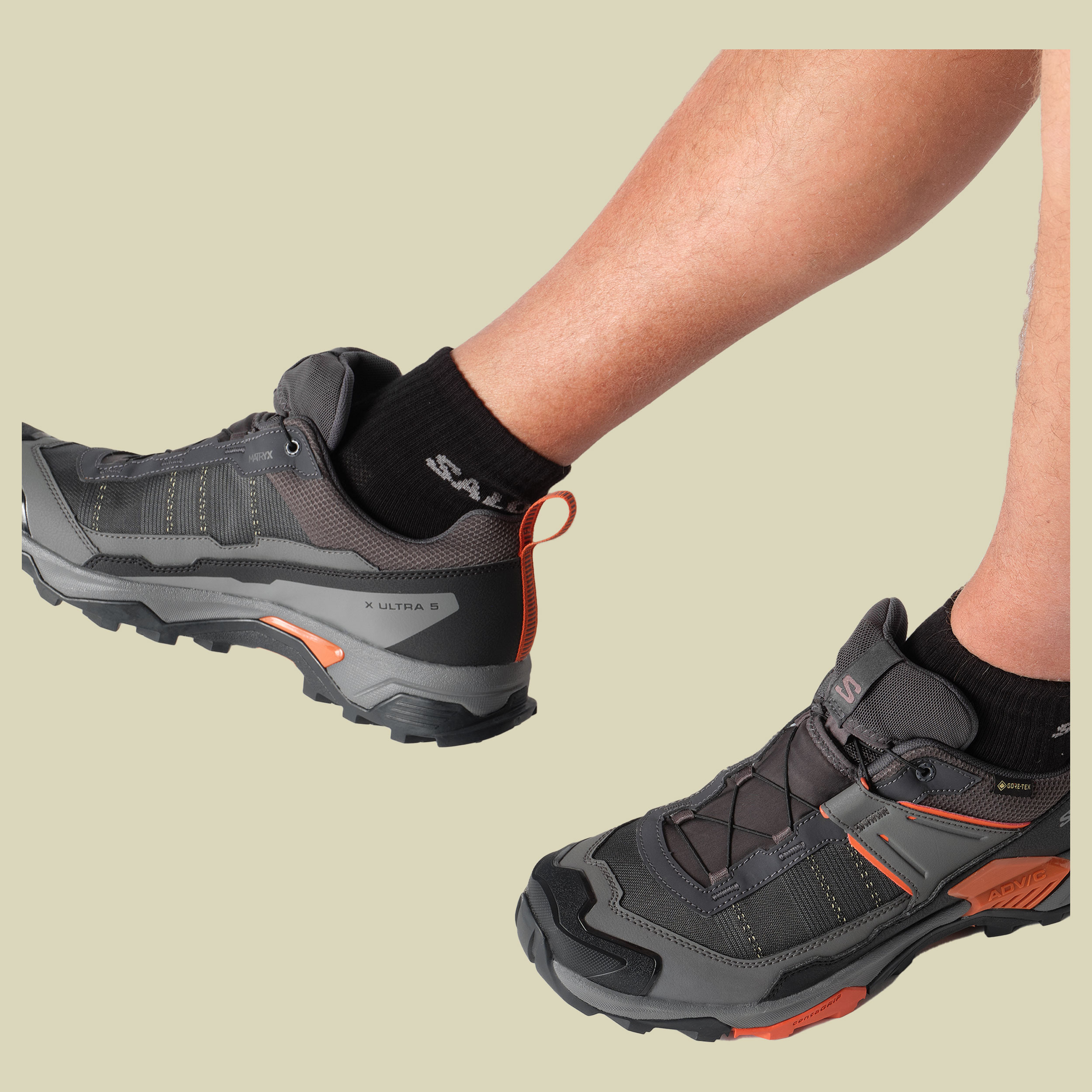 X Ultra 5 GTX Men UK 8 grün - Farbe asphalt/castlerock/burnt ochre