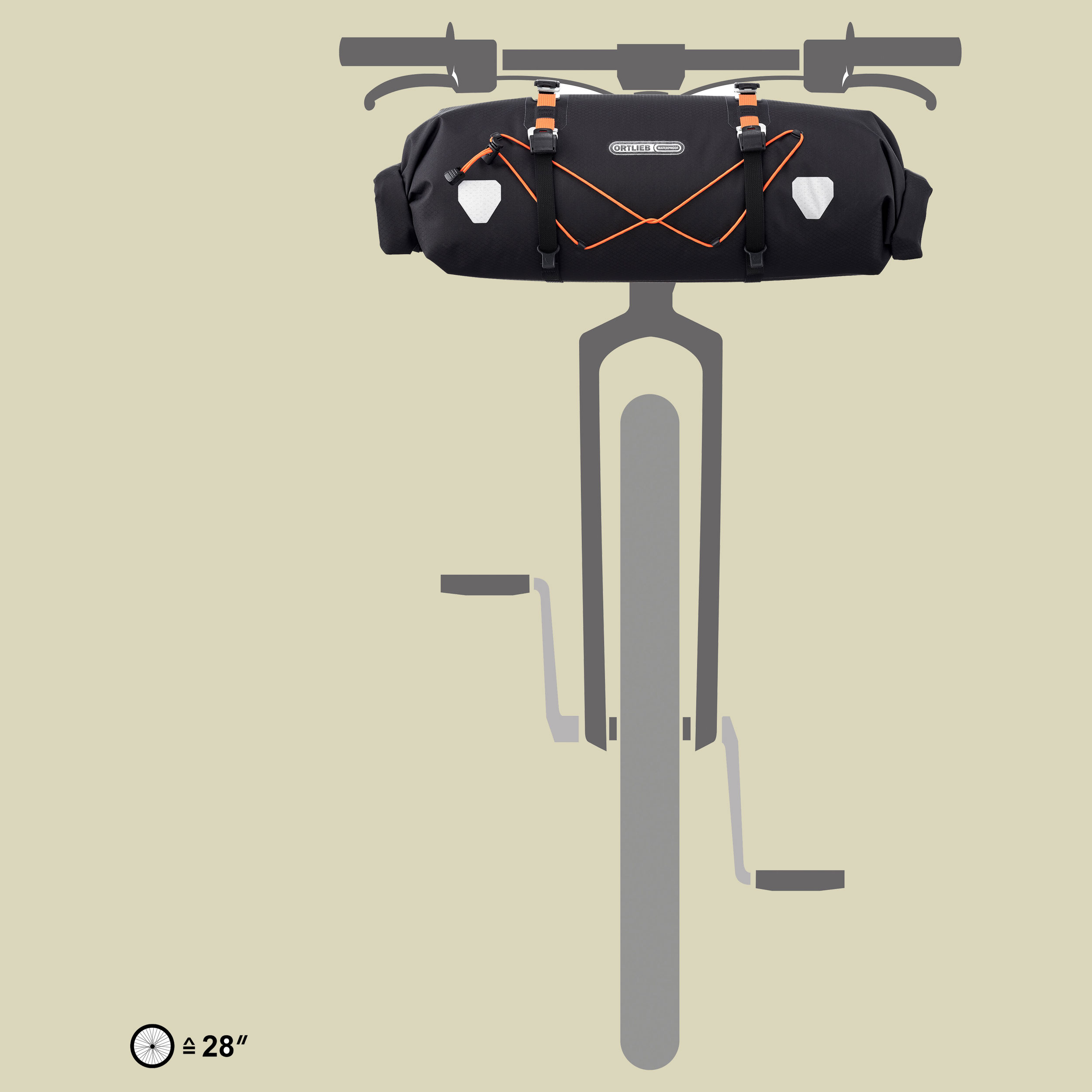 Handlebar-Pack Flex one size schwarz - black matt