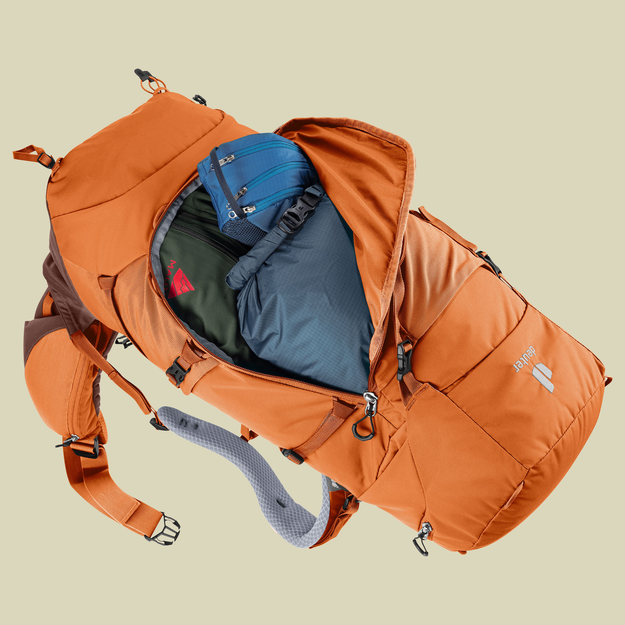 Aircontact Core 35+10 SL braun 35 L + 10 L - Farbe chestnut-umbrau