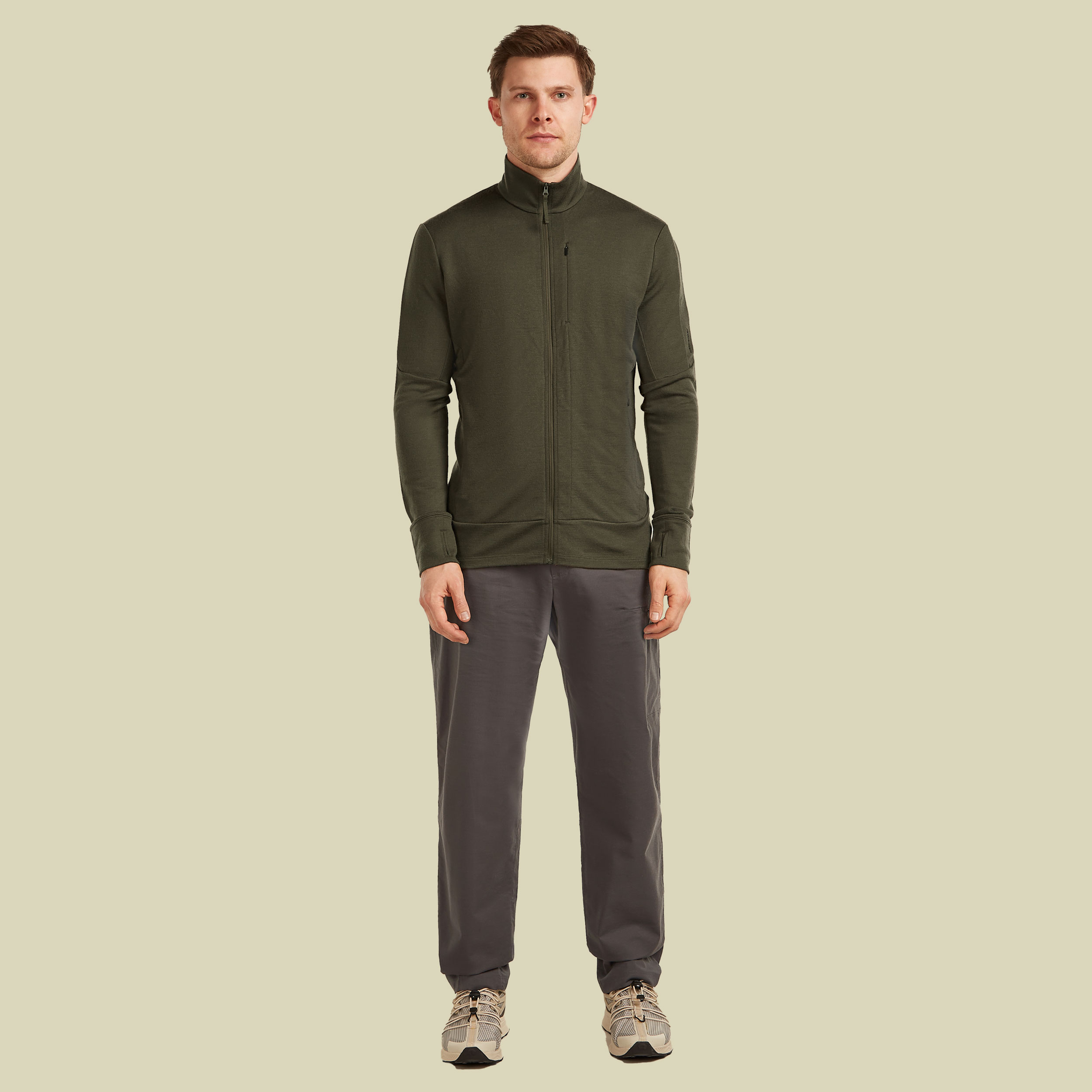 Merino 260 Quantum IV LS Zip Men XXL grün - dark loden
