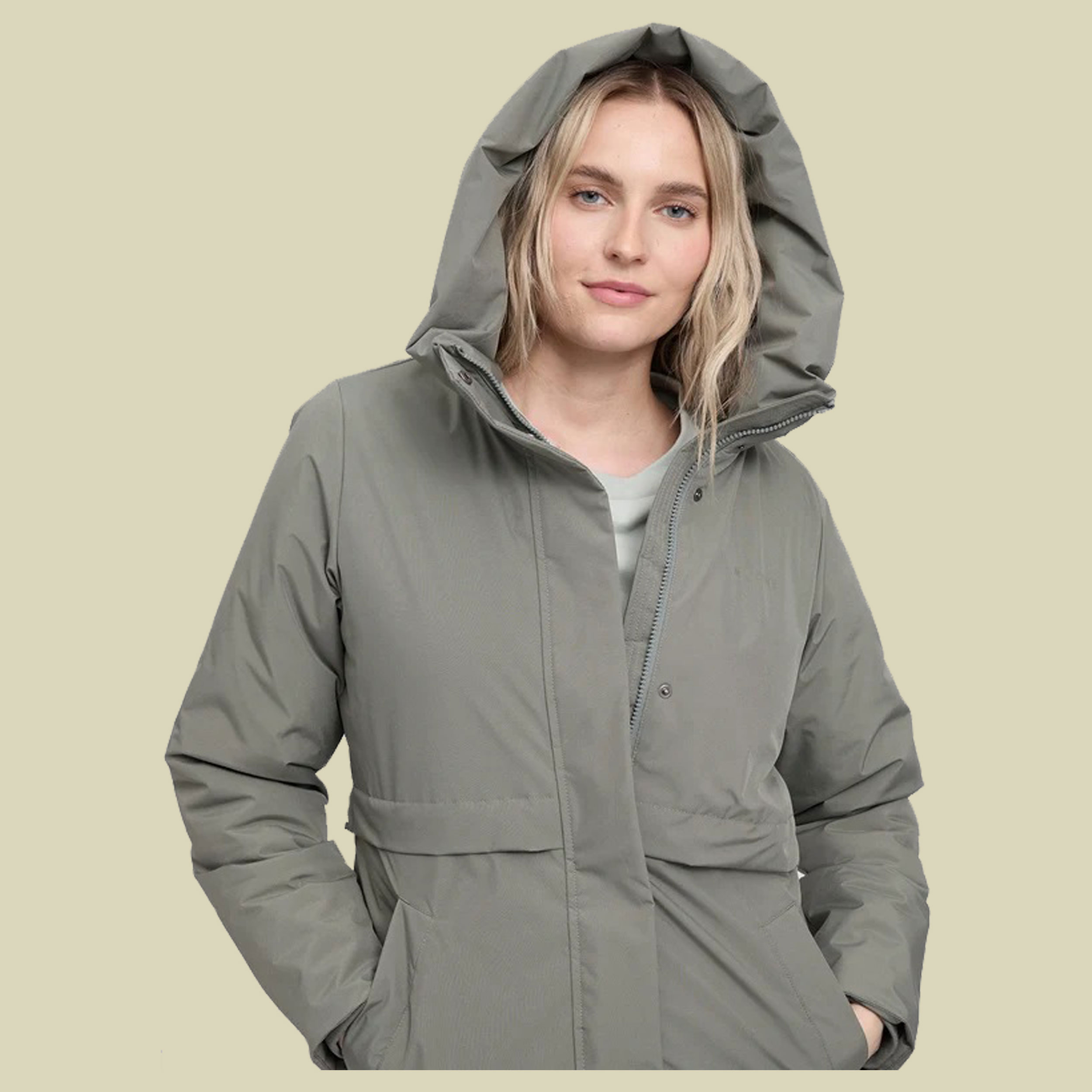 Basic Padded Parka Women L grün - light bottle
