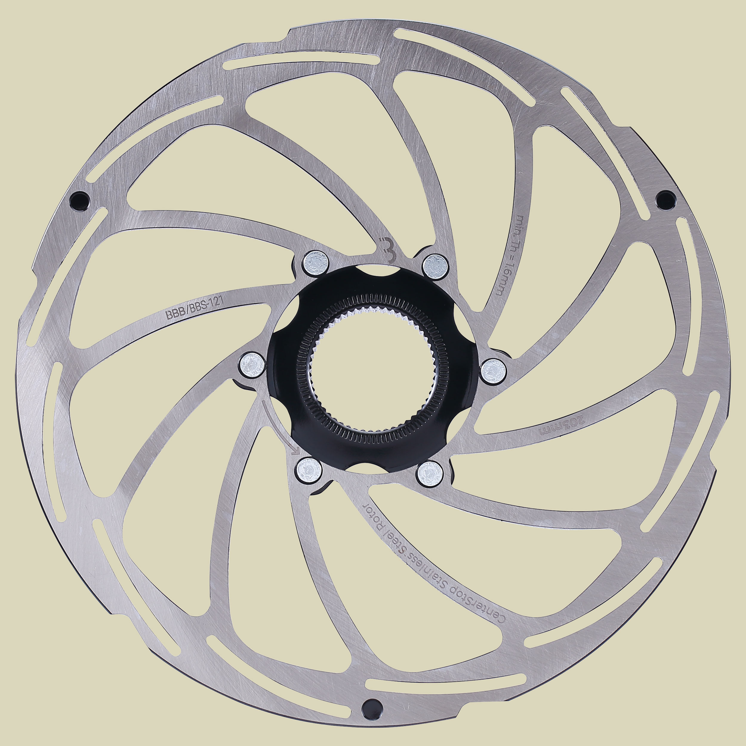 BBS-121 Bremsscheibe CenterStop 220 mm Farbe silber