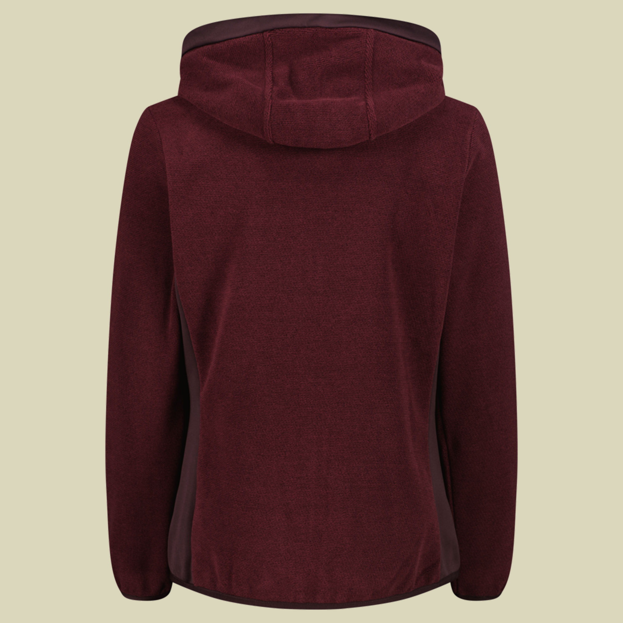 Jacket Fix Hood Jacquard Knitted Women 36H2626 46 rot - black berry