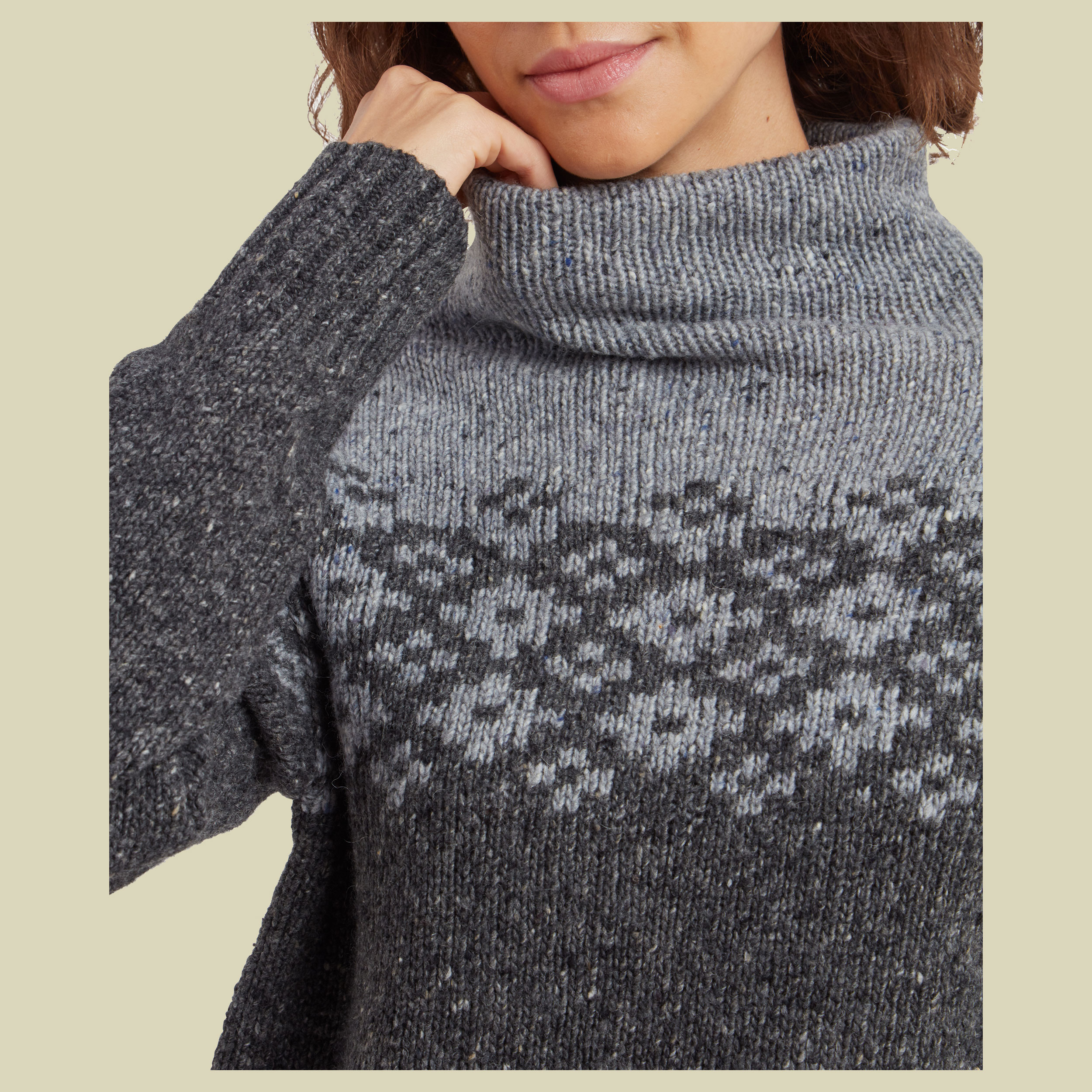 Mandari Mock Neck Sweater Women XS grau - Farbe charcoal