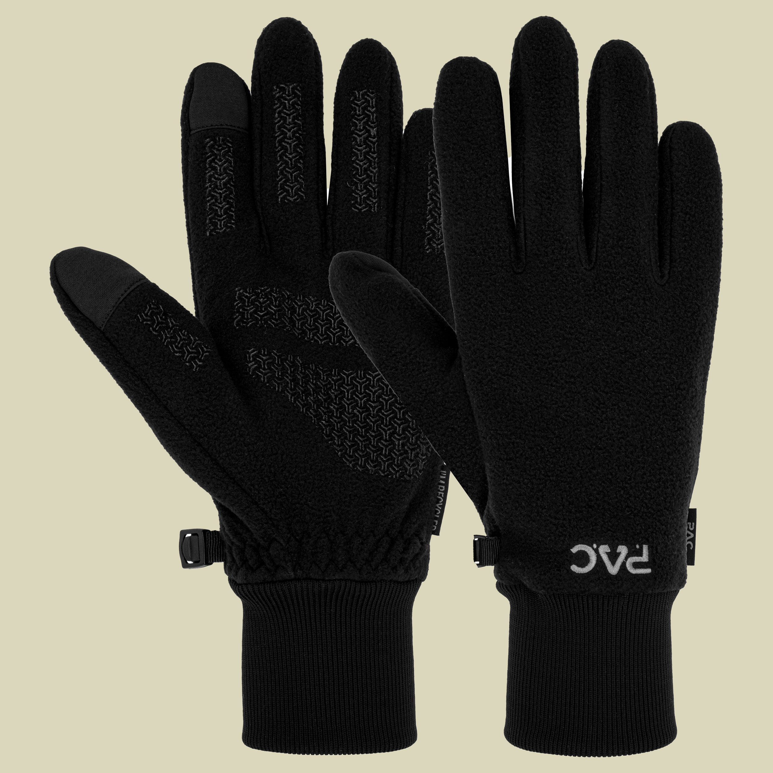 Recycled Fleece Glove + Touch M schwarz - black
