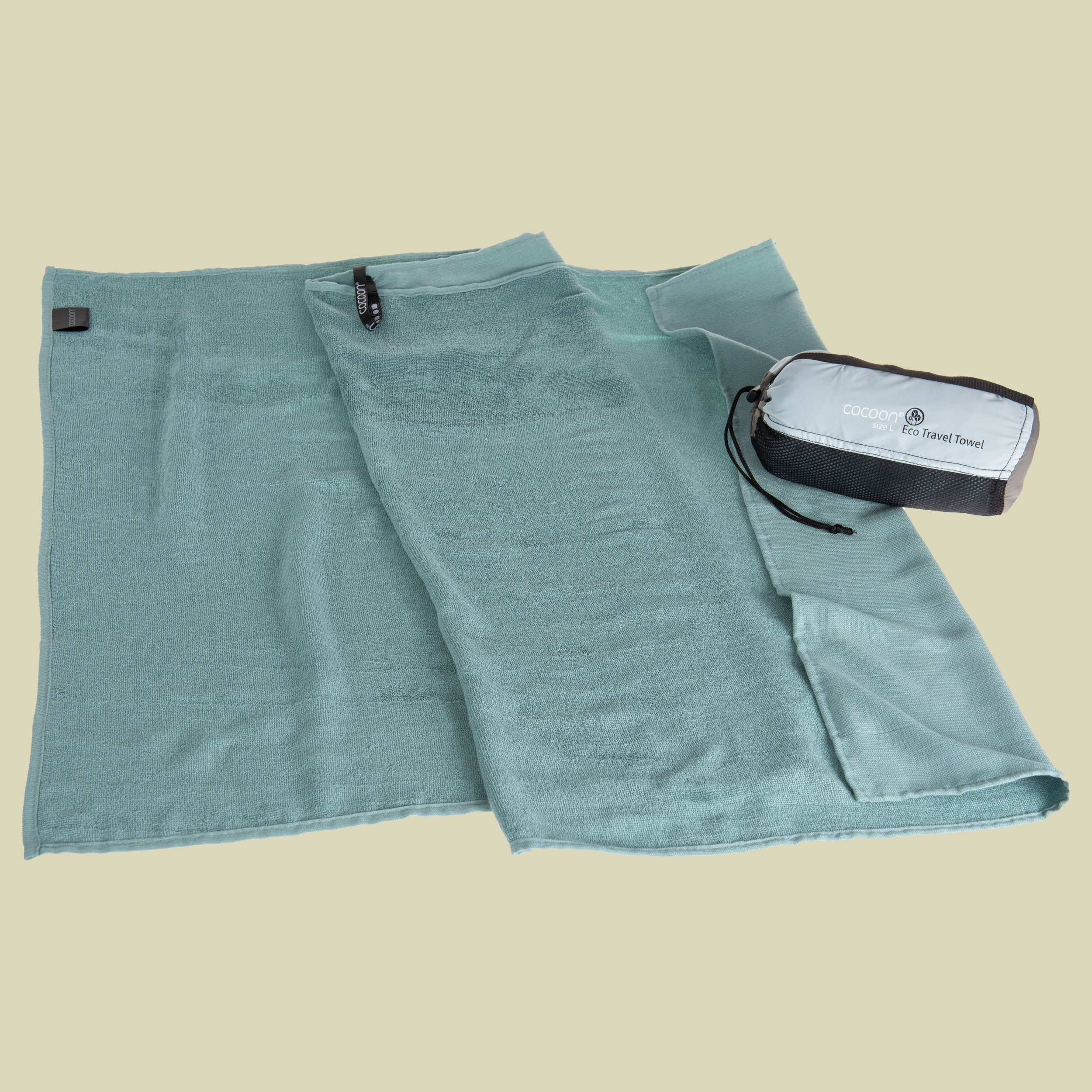 Lyocell Travel Towel Liegefläche x-large Farbe nile green