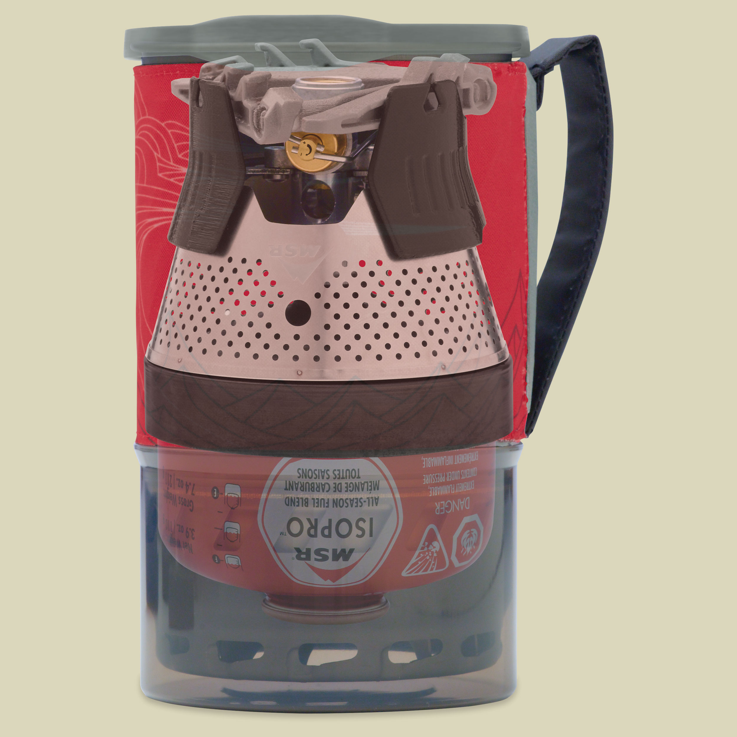 WindBurner 1.0L Personal Stove System rot - red