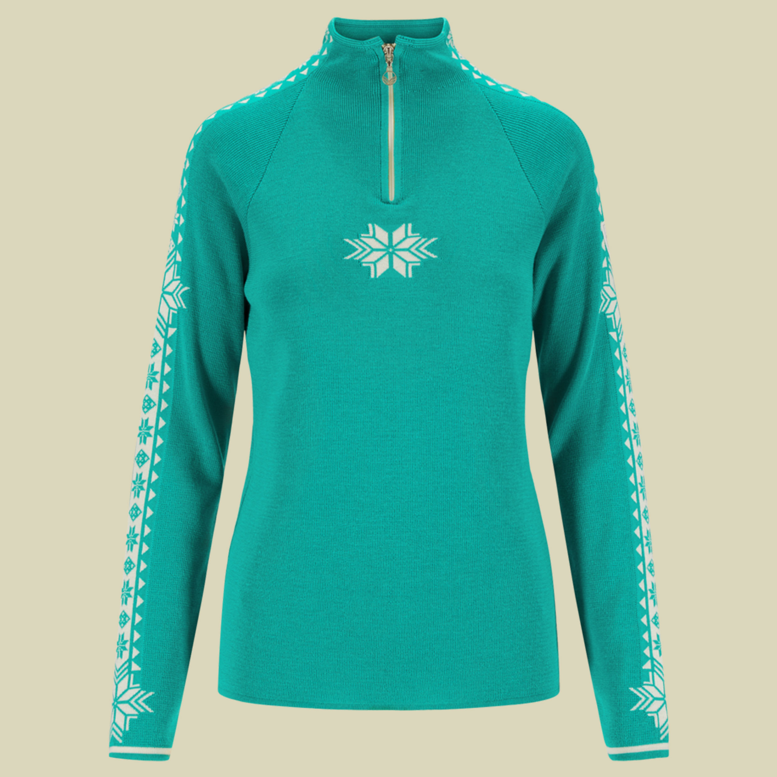 Geilo Sweater Women L türkis - Farbe peacock offwhite