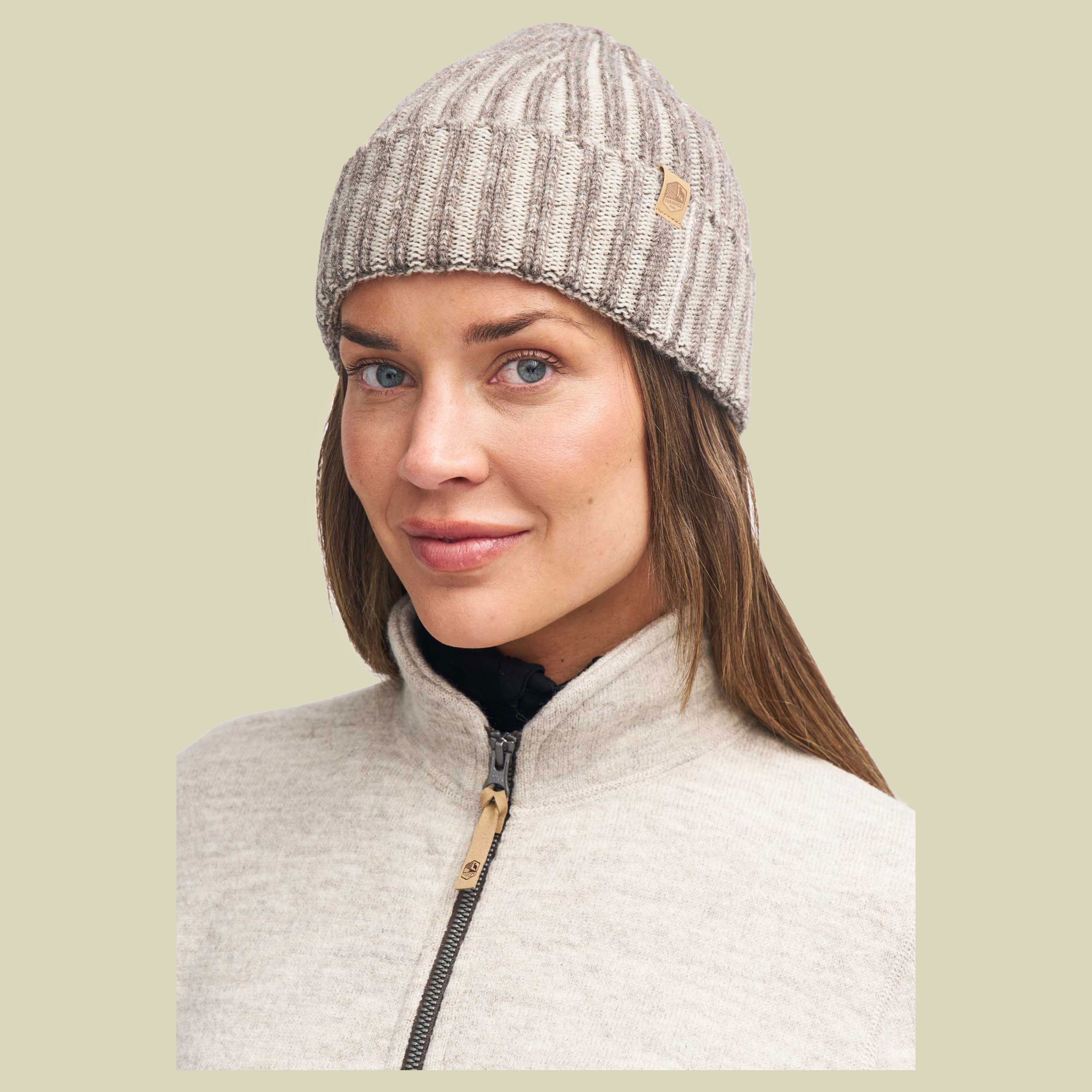 NLS Rib Hat Unisex one size braun - birch mouliné