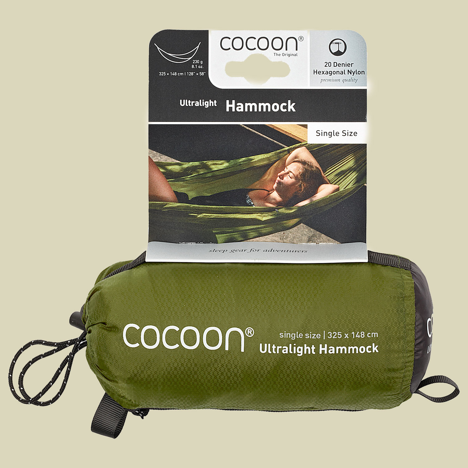 Ultralight Hammock olive green one size