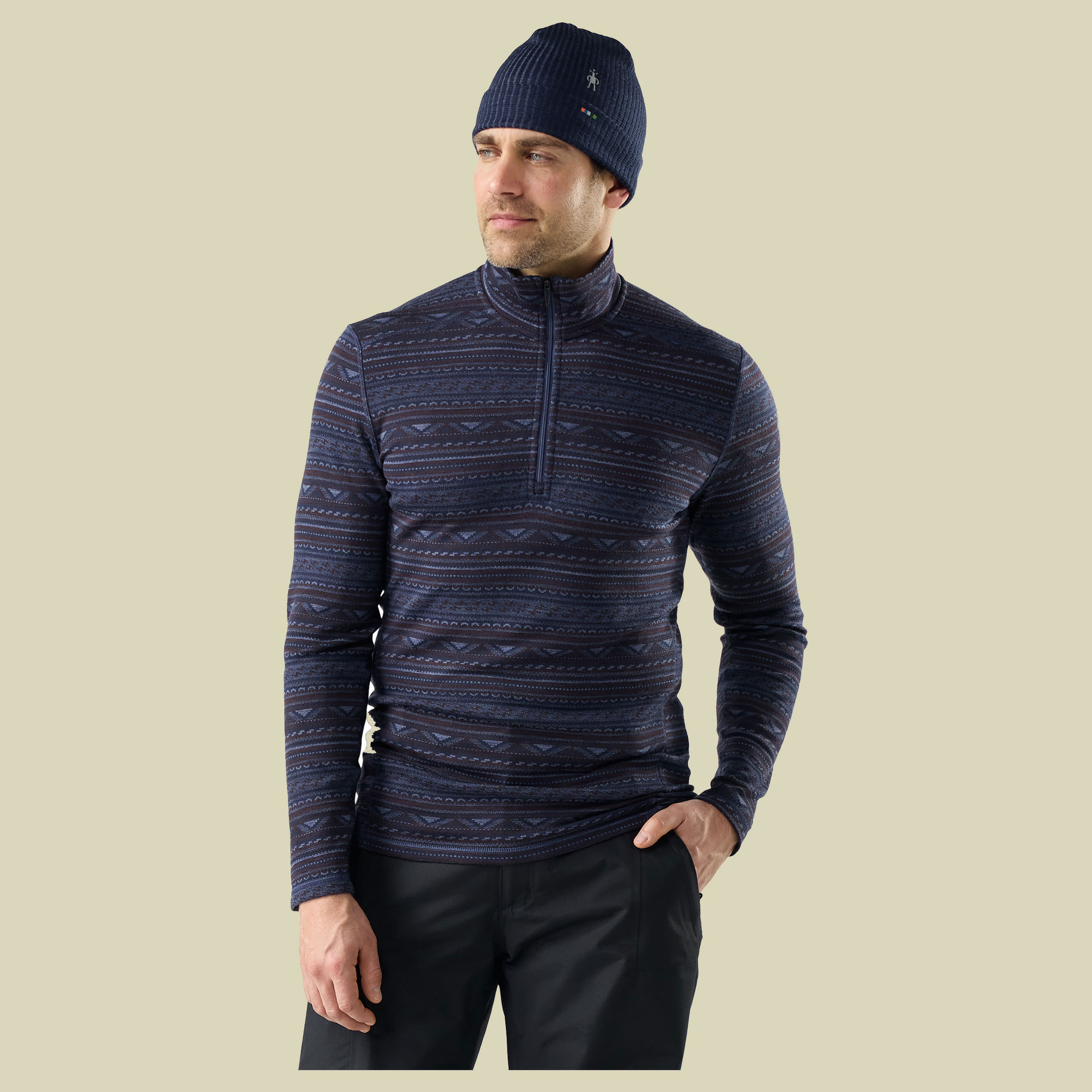 Classic Thermal Merino Baselayer 1/4 Zip Men XL blau - nightfall summit soul