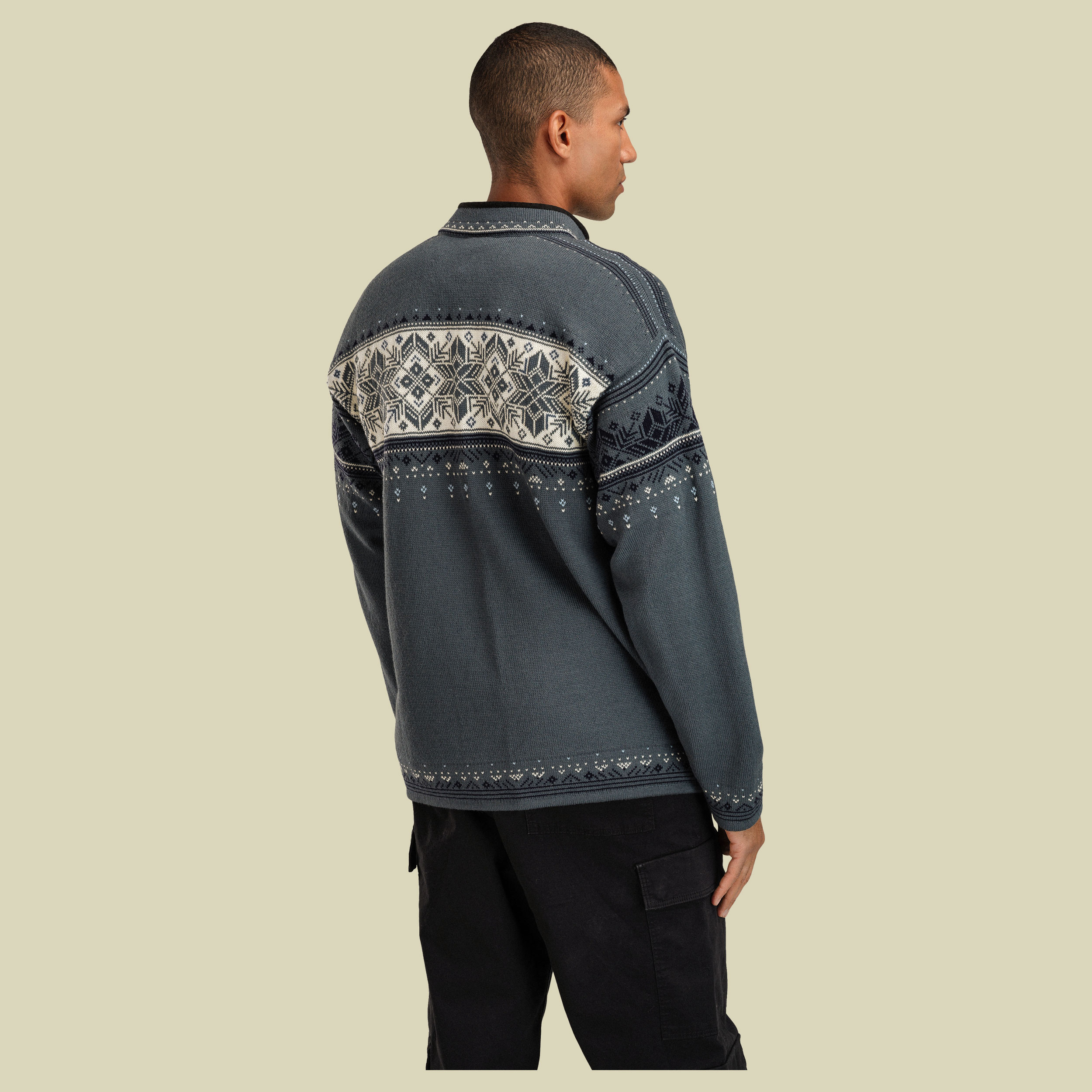 Blyfjell Sweater Men grau XL - steel/off white/navy