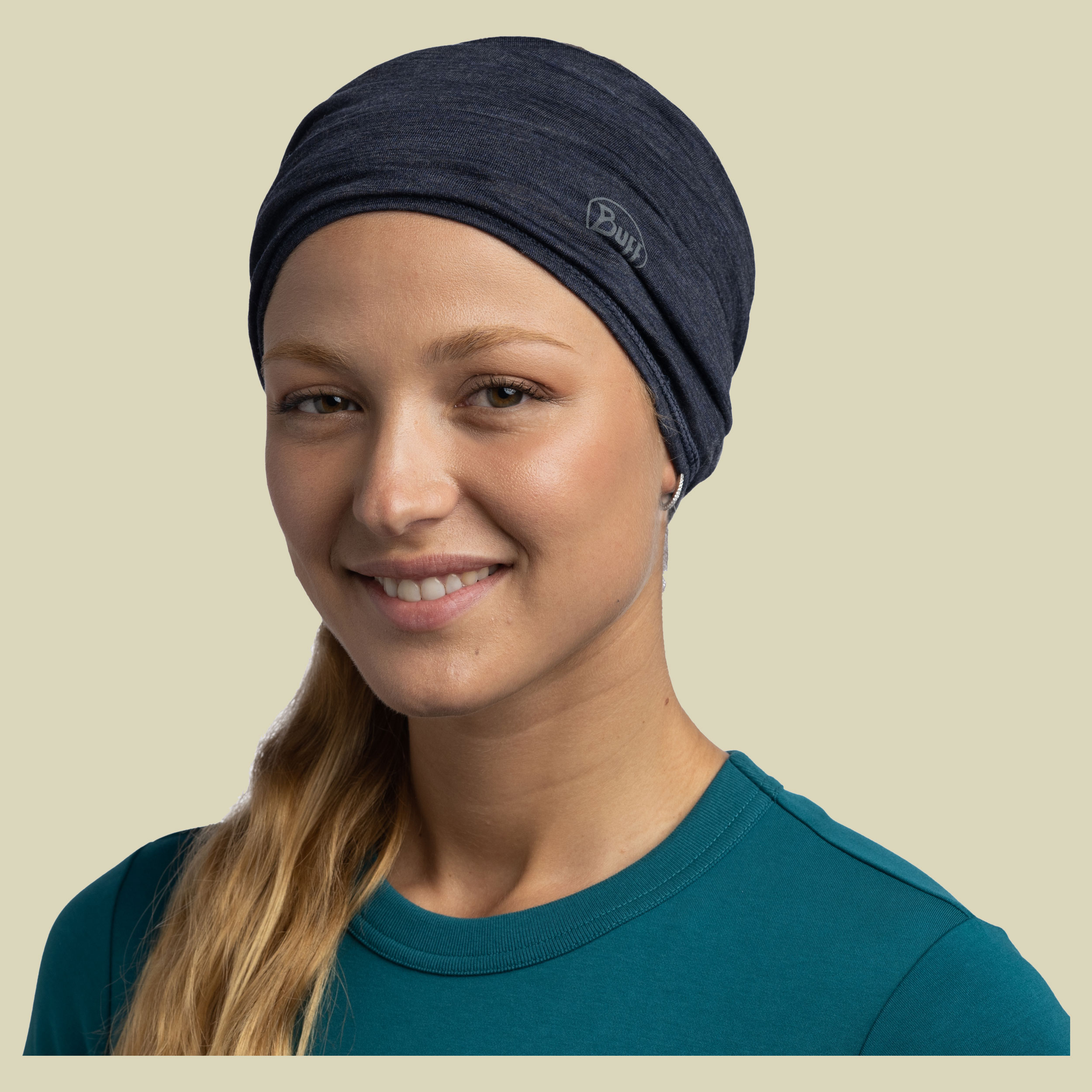 Lightweight Merino Wool Solid blau one size - night blue