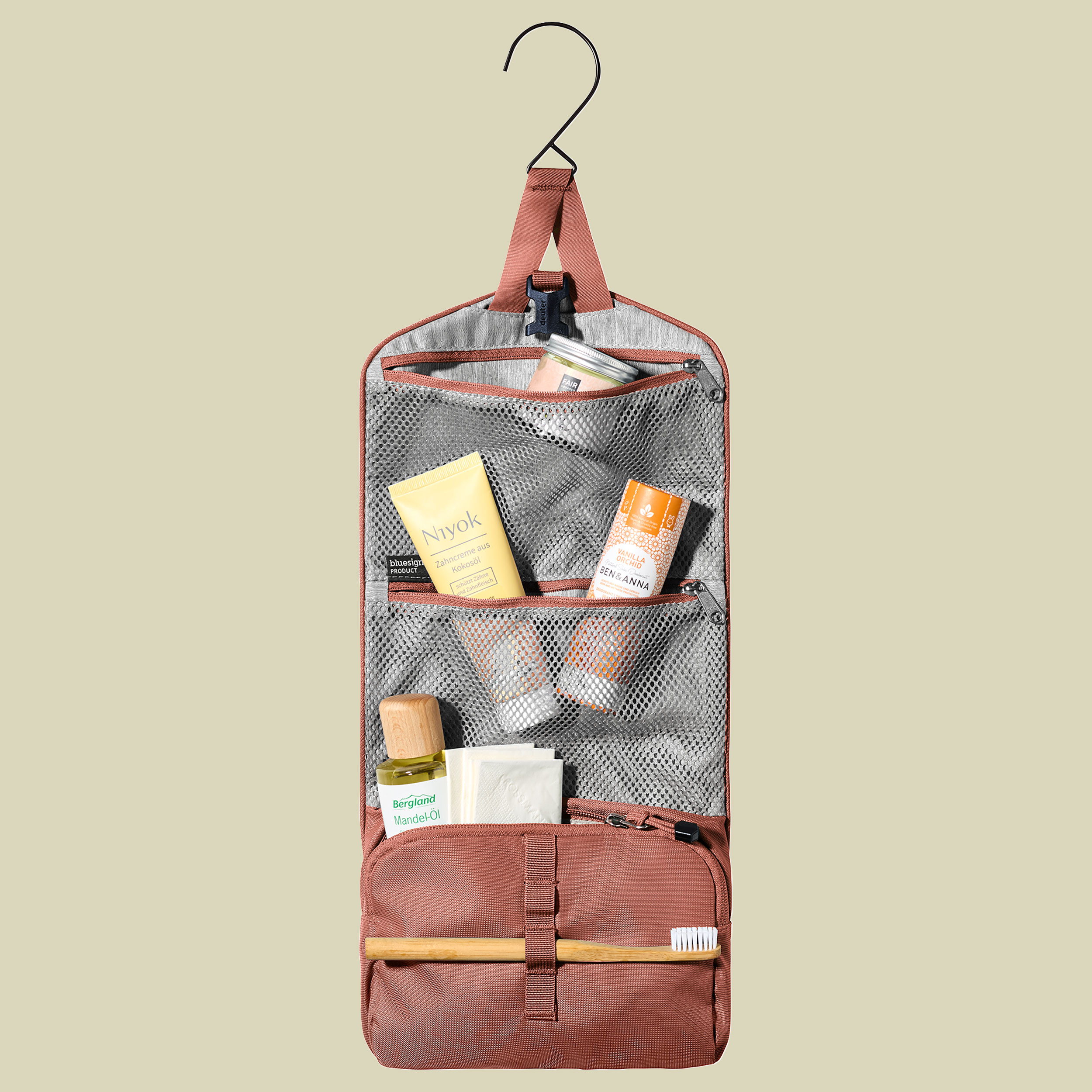 Wash Bag I orange II one size - Farbe caspia