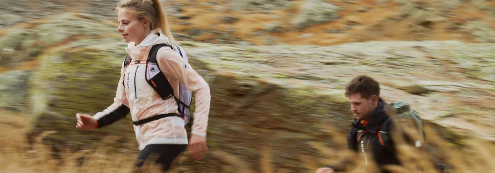 Wanderer mit Kletterseil