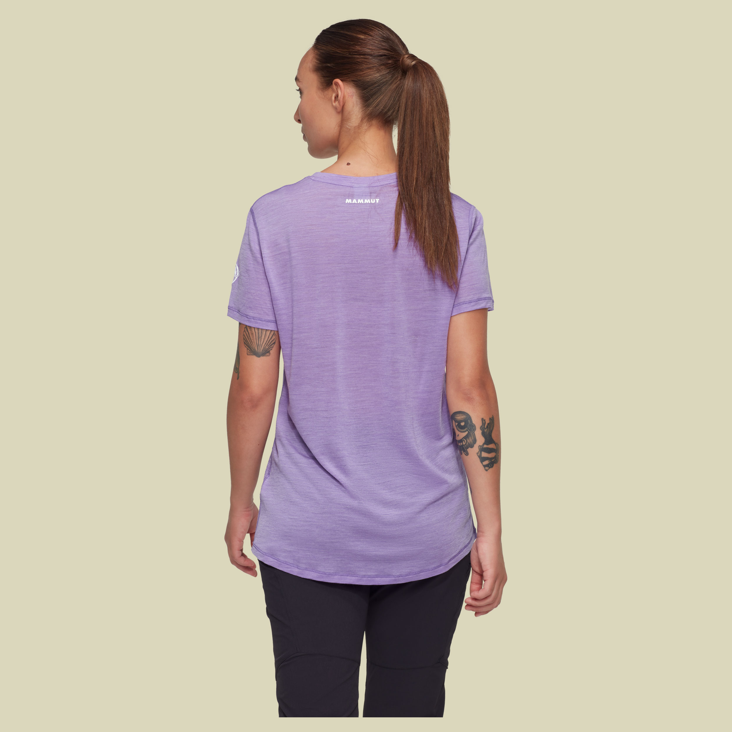 Tree Wool FL T-Shirt Women S lila - lavandin melange